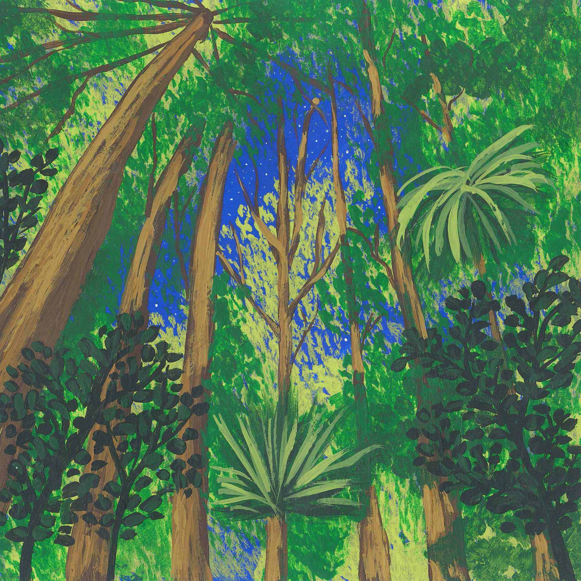 Midnight Insect Chorus Near Corcovado - nature landscape painting - earth.fm