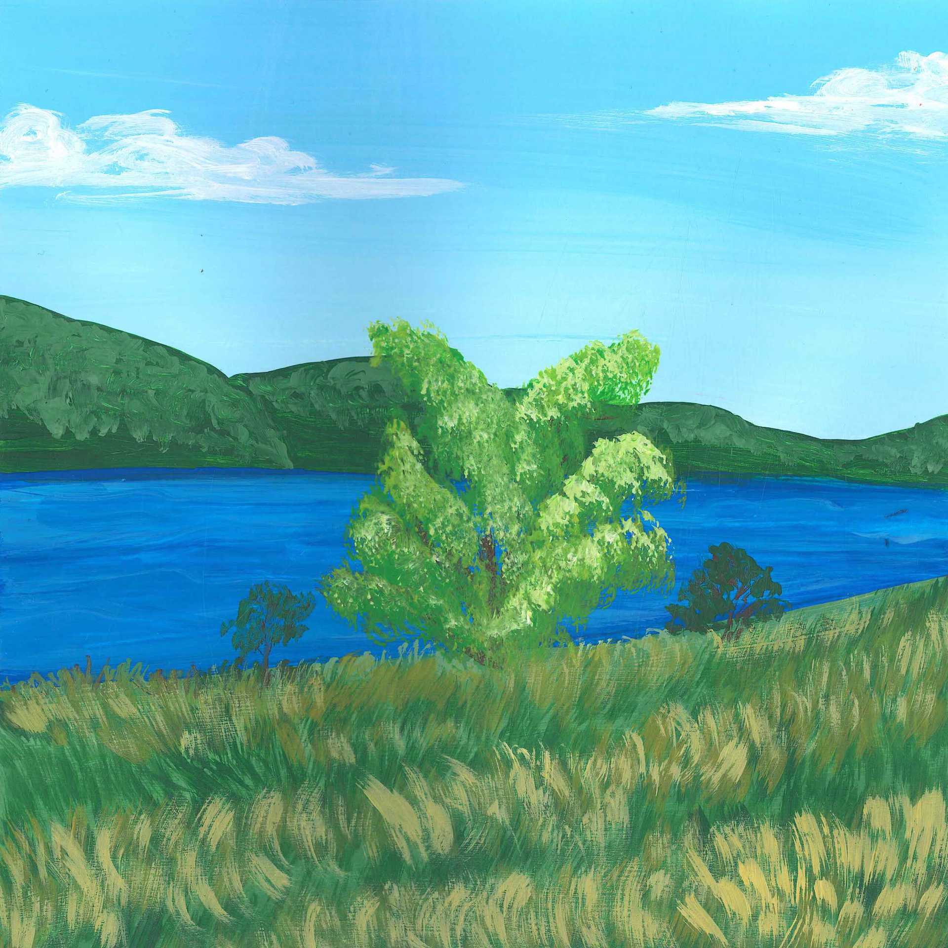 Tiny Little River - nature landscape painting - earth.fm