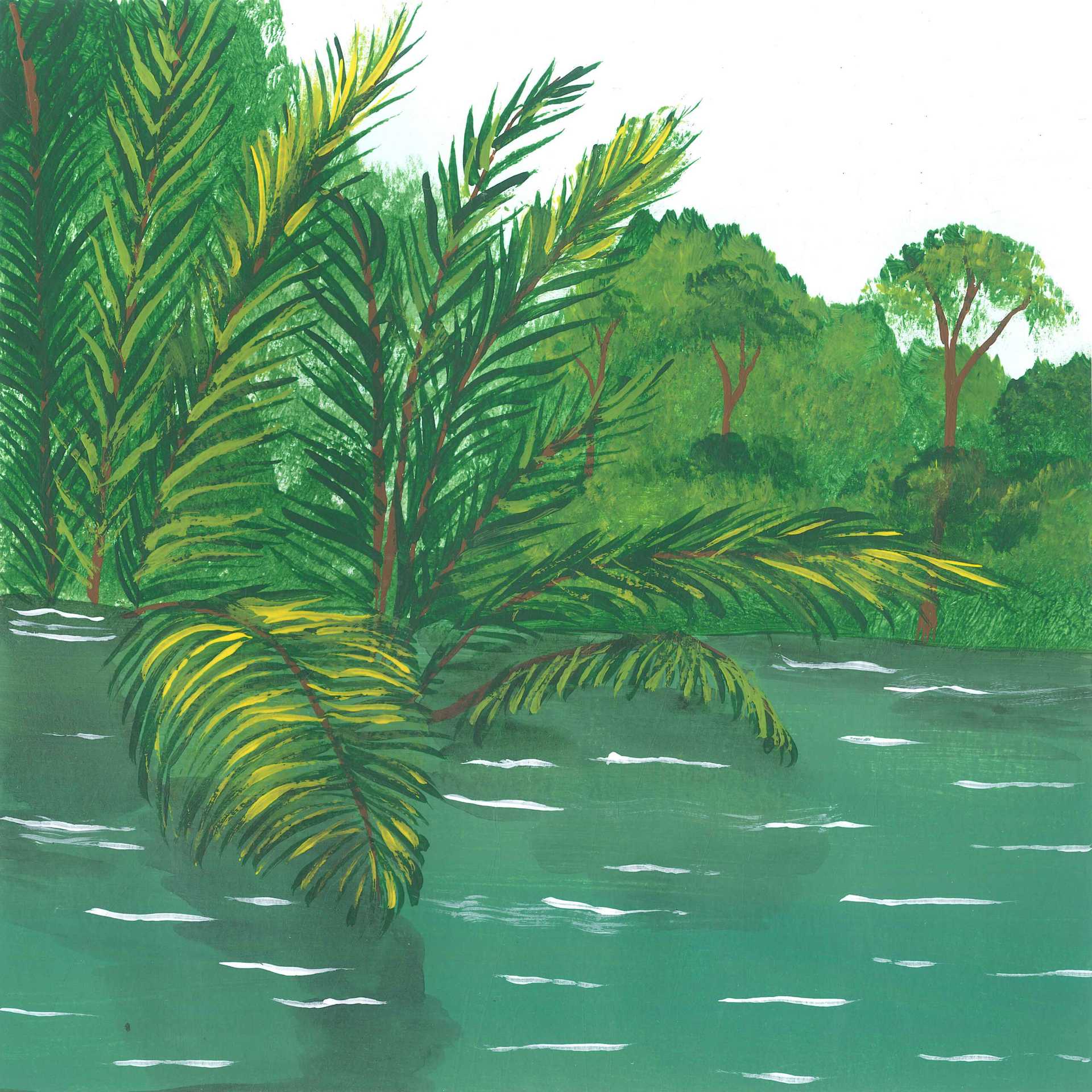 Middle Andaman Jungle - nature landscape painting - earth.fm